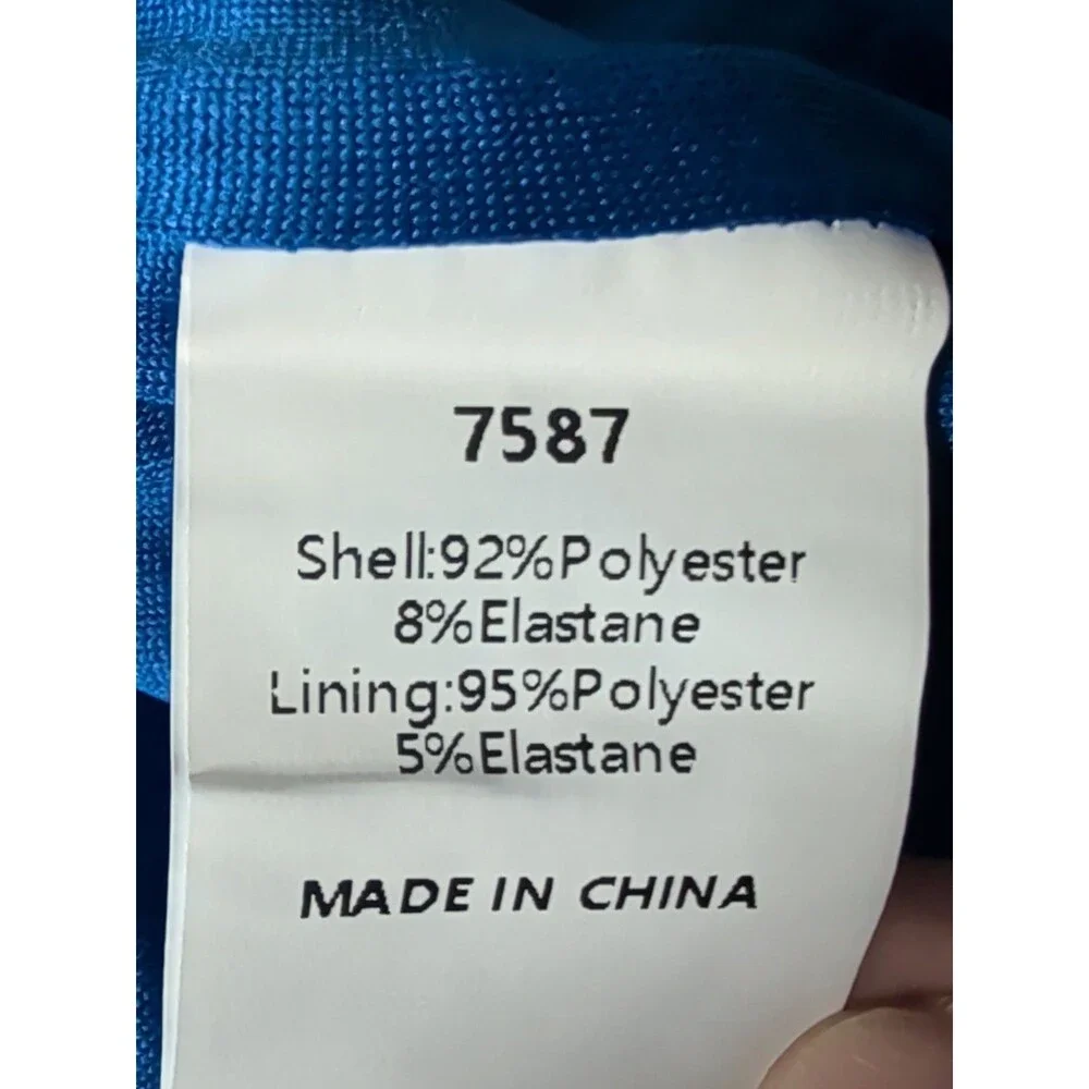Pretty Garden Tube Top Textured Maxi Dress Womens XL Blue Strapless Summer - Picture 8 of 11